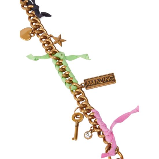 25FW 핑코 키링 105518 A2RK E5TQ GOLD GREEN - PINKO