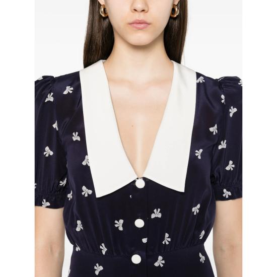 25FW 알레산드라리치 롱 원피스 FABX4113 F4595 1844 BLUE WHITE - ALESSANDRA RICH