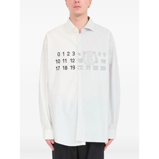 25FW MM6 메종마르지엘라 셔츠 MTN085 SH0DT0025 961 WHITE