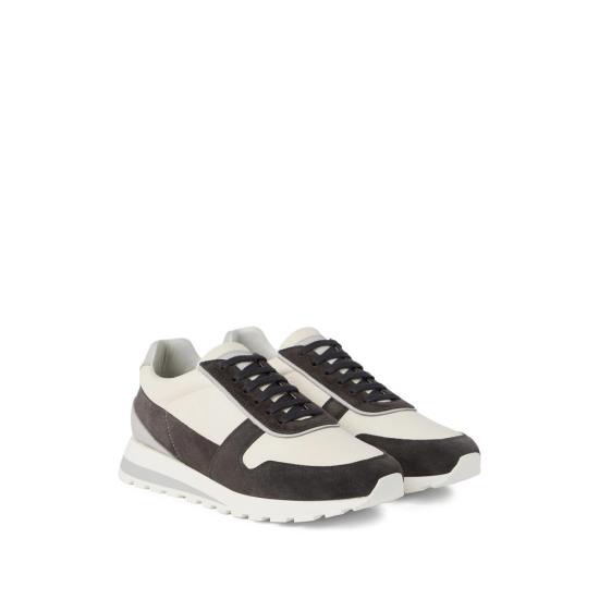 25FW 브루넬로 쿠치넬리 스니커즈 MZUESLA289 CPA80 NEUTRALS BLACK - BRUNELLO CUCINELLI