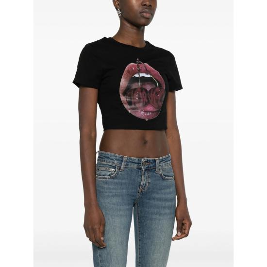 25FW 피오루찌 반팔 티셔츠 W01FPTSH094CJ BLACK - FIORUCCI