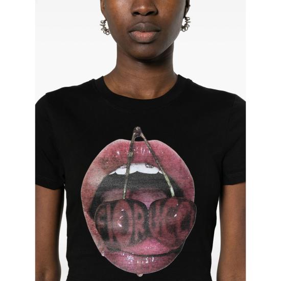 25FW 피오루찌 반팔 티셔츠 W01FPTSH094CJ BLACK - FIORUCCI