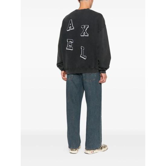 25FW 악셀 아리가토 긴팔 티셔츠 A3017001 TYPO BLACK - AXEL ARIGATO