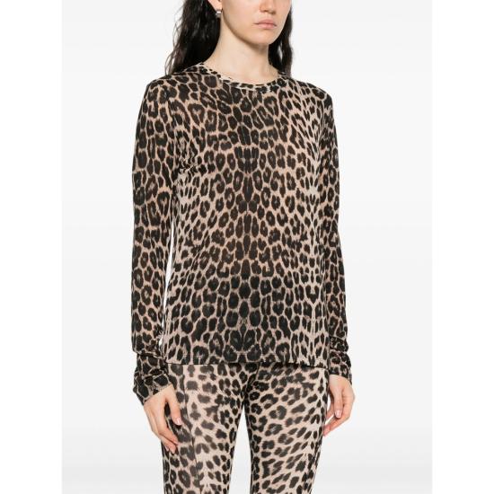 25FW 베이스레인지 긴팔 티셔츠 TTLS BLP LONG SLEEV LEOPA BROWN - BASERANGE