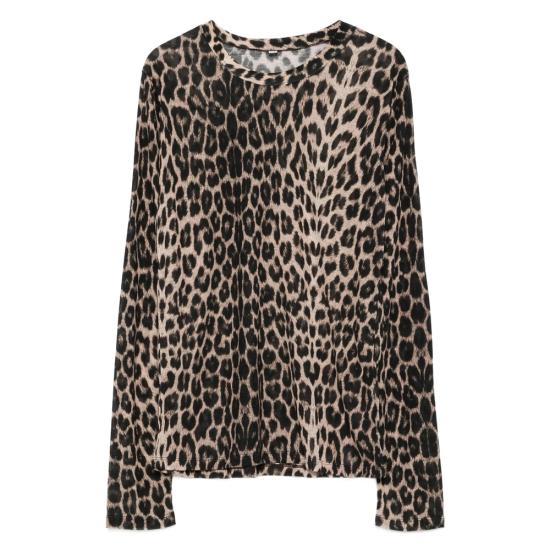 25FW 베이스레인지 긴팔 티셔츠 TTLS BLP LONG SLEEV LEOPA BROWN