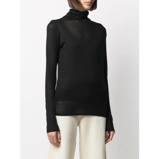 25FW 베이스레인지 긴팔 티셔츠 TOTN BL TURTLENECK BLACK - BASERANGE