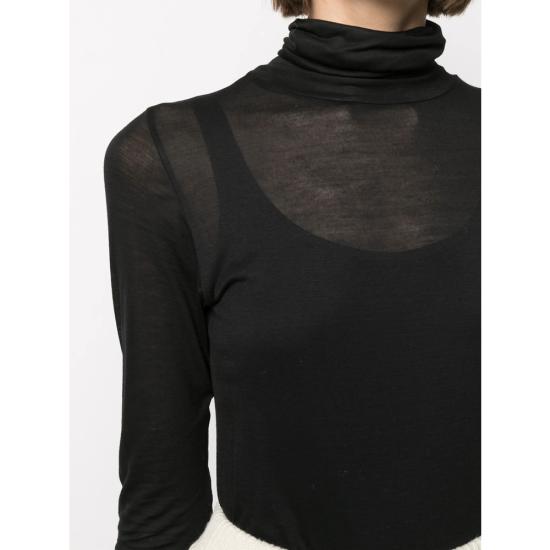 25FW 베이스레인지 긴팔 티셔츠 TOTN BL TURTLENECK BLACK - BASERANGE