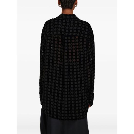 25FW 살바토레 페라가모 블라우스 13H026 0782997 NERO BLACK - SALVATORE FERRAGAMO