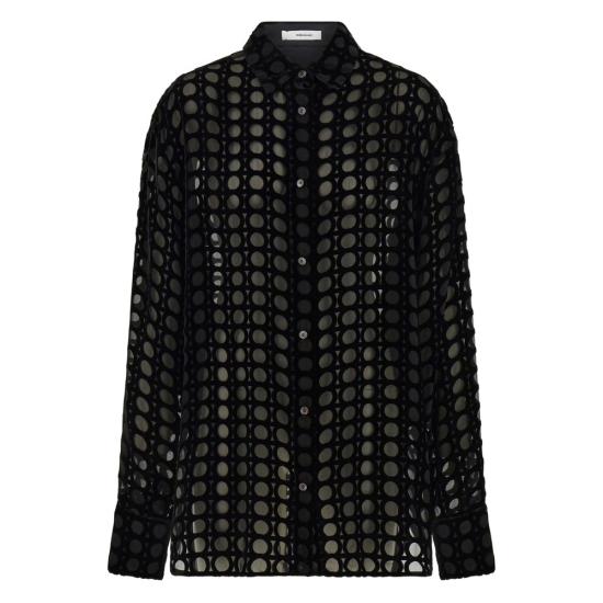 25FW 살바토레 페라가모 블라우스 13H026 0782997 NERO BLACK