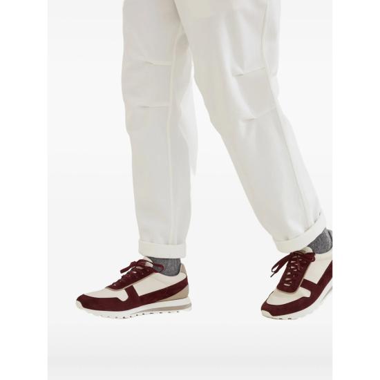 25FW 브루넬로 쿠치넬리 스니커즈 MZUESLA289 CAW51 NEUTRALS RED - BRUNELLO CUCINELLI