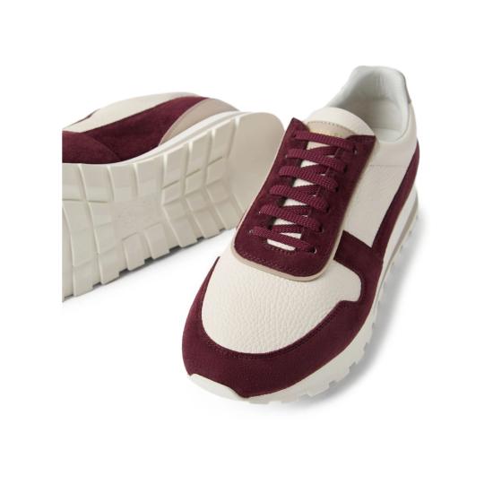 25FW 브루넬로 쿠치넬리 스니커즈 MZUESLA289 CAW51 NEUTRALS RED - BRUNELLO CUCINELLI
