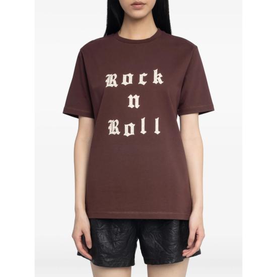 25FW 자딕앤볼테르 반팔 티셔츠 JWTS02868 BURGU RED - ZADIG & VOLTAIRE