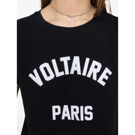 25FW 자딕앤볼테르 반팔 티셔츠 JWTS02837 BLACK - ZADIG & VOLTAIRE