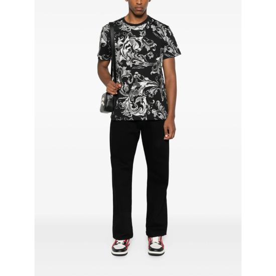 25FW 베르사체 탑 79GAH6S0 JS515 899 BLACK - VERSACE