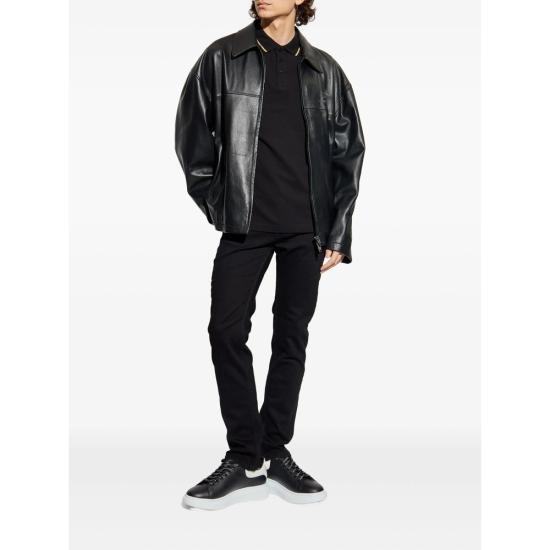 25FW 베르사체 폴로 티셔츠 79GAGT00 CJ01T G89 BLACK - VERSACE