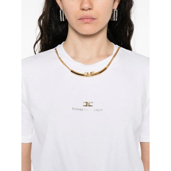 25FW 엘리자베타프랜치 탑 MA02856E2 270 WHITE - ELISABETTA FRANCHI