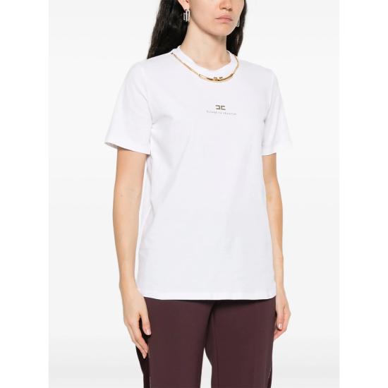 25FW 엘리자베타프랜치 탑 MA02856E2 270 WHITE - ELISABETTA FRANCHI