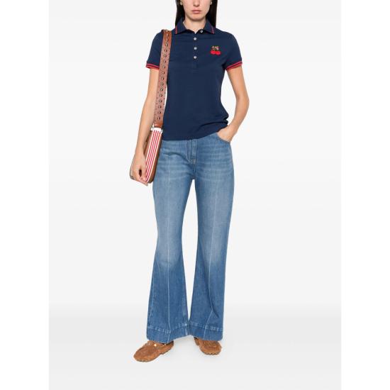 25FW 발렌티노 가라바니 폴로 티셔츠 7B3MH01B9G4 D51 BLUE - VALENTINO GARAVANI