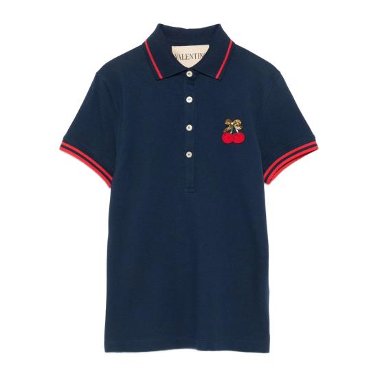 25FW 발렌티노 가라바니 폴로 티셔츠 7B3MH01B9G4 D51 BLUE