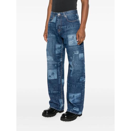 25FW 팜앤젤스 데님 팬츠 PMYA049F25DE N002 4442 BLUE - PALM ANGELS