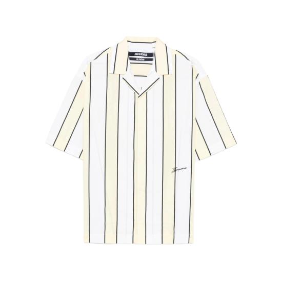 25FW 자크뮈스 반팔 셔츠 SHM00200 CW00484 2BM WHITE YELLOW