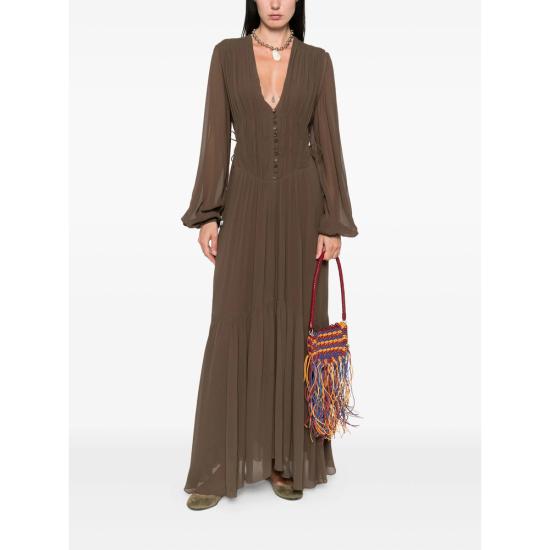 25FW 이자벨마랑에뚜왈 롱 원피스 C3J01E RO0798FA 67KI GREEN - ISABEL MARANT ETOILE