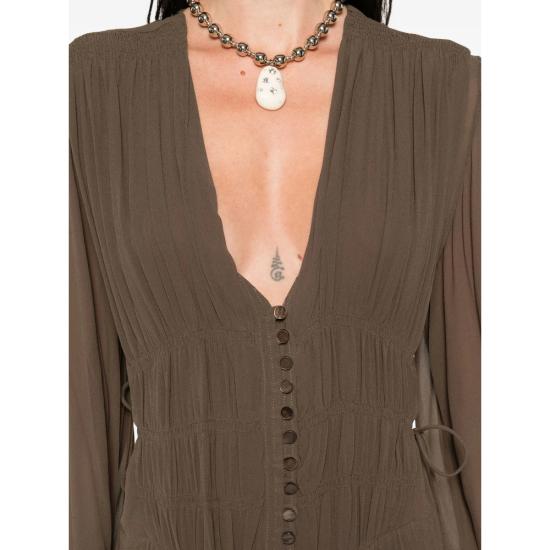 25FW 이자벨마랑에뚜왈 롱 원피스 C3J01E RO0798FA 67KI GREEN - ISABEL MARANT ETOILE