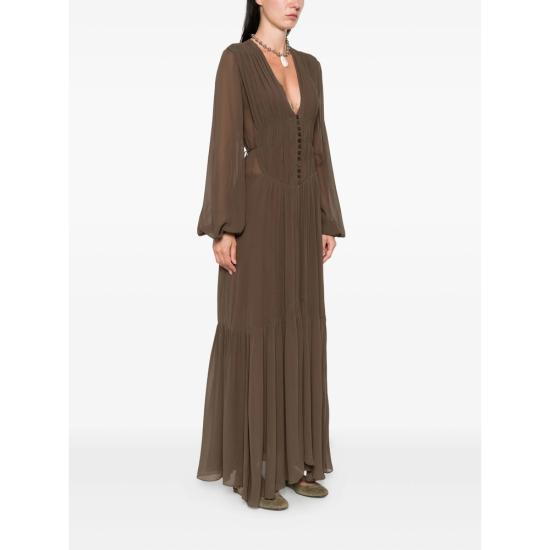 25FW 이자벨마랑에뚜왈 롱 원피스 C3J01E RO0798FA 67KI GREEN - ISABEL MARANT ETOILE