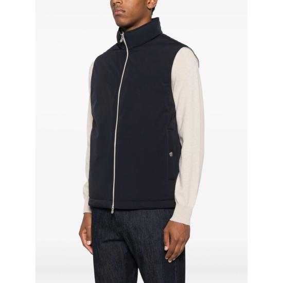 25FW 브루넬로 쿠치넬리 베스트 MV4061776 CQZ29 BLUE - BRUNELLO CUCINELLI