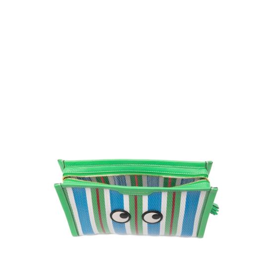 25FW 안야힌드마치 뷰티 케이스 201216 AW250103 STRIP GREEN BLUE - ANYA HINDMARCH
