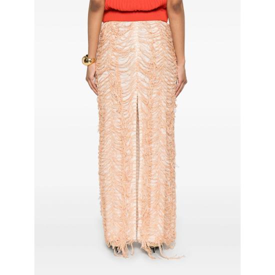 25SS 세퍼 롱 스커트 LARA FRING ORANGE - SEFR