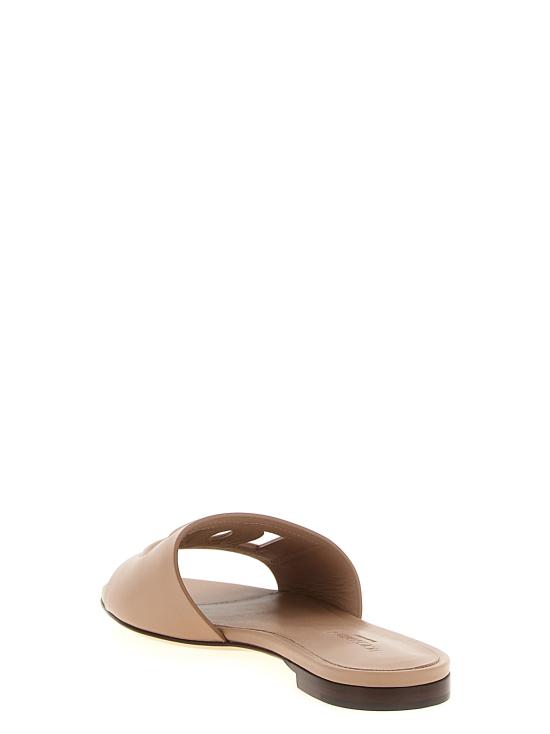 26FW 돌체앤가바나 DG 로고 카프스킨 슬리퍼 CQ0436AY32980402 Beige - DOLCE & GABBANA