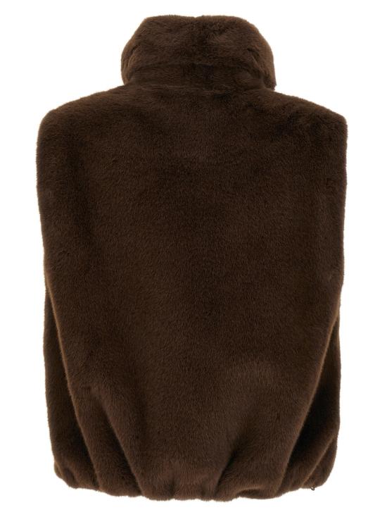 25FW 핑코 베스트 105107A2WNL74 Brown - PINKO