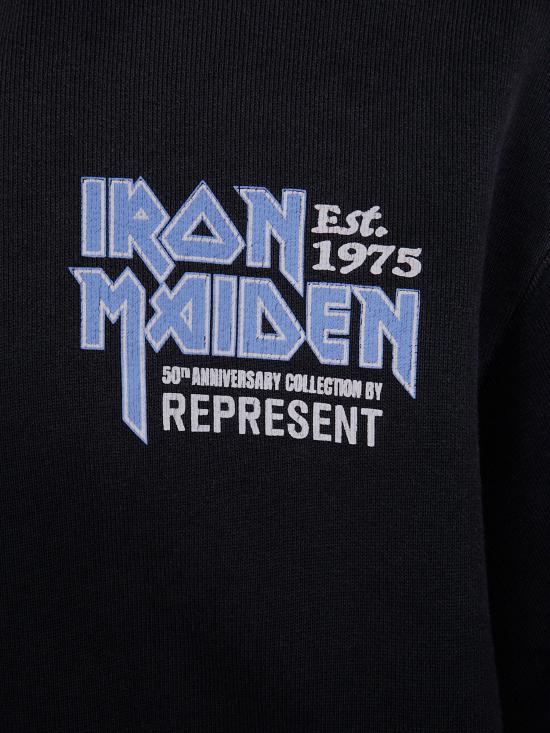 25FW 리프레젠트 후드 티셔츠 MLM100578 04 04 STAINED BLACK - REPRESENT