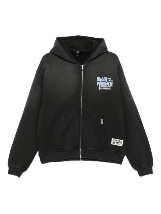 25FW 리프레젠트 후드 티셔츠 MLM100578 04 04 STAINED BLACK