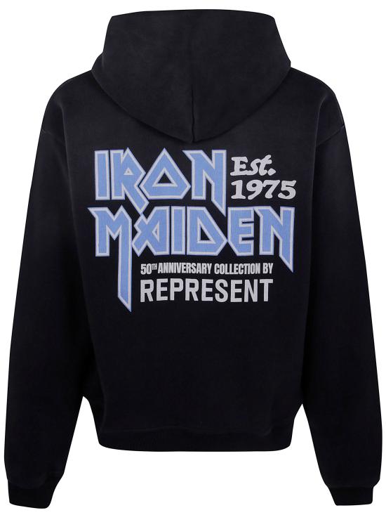 25FW 리프레젠트 후드 티셔츠 MLM100578 04 04 STAINED BLACK - REPRESENT