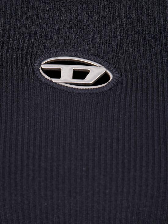 25FW 디젤 M-발라리 오발 D 립 니트 비스코스 블렌드 탑  A15328 0DLAX 9XX BLACK - DIESEL