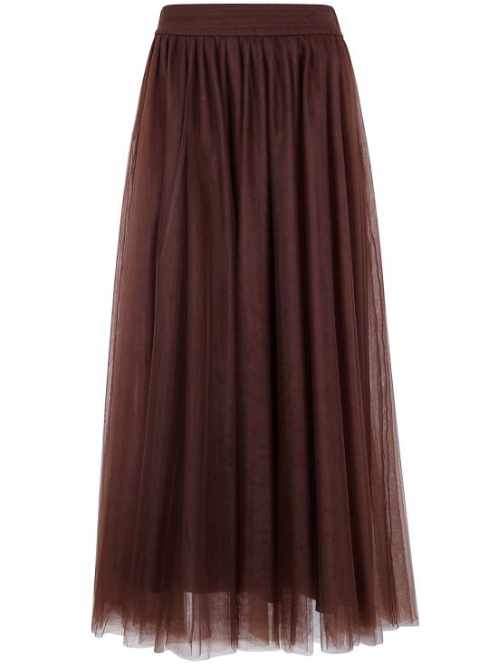 25FW 파비아나 필리피 롱 스커트 GND215F367 L539 1269 EBONY