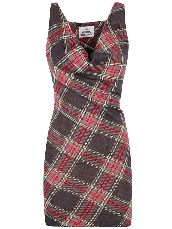25FW 비비안웨스트우드 숏 원피스 1601004T J009T N204 RED GREEN - VIVIENNE WESTWOOD