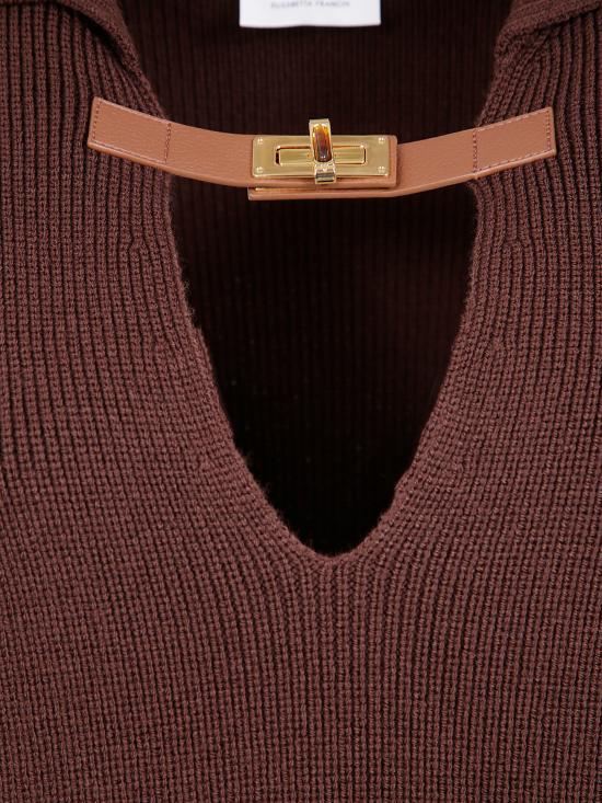 25FW 엘리자베타프랜치 스웨터 MK06S56E2 EA3 COFFE - ELISABETTA FRANCHI