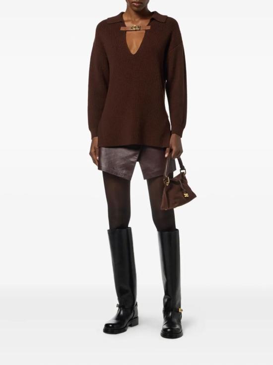 25FW 엘리자베타프랜치 스웨터 MK06S56E2 EA3 COFFE - ELISABETTA FRANCHI
