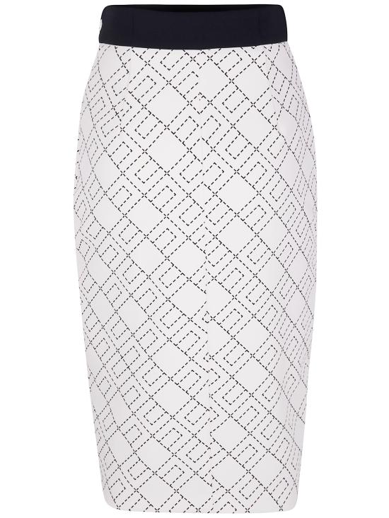 25FW 엘리자베타프랜치 스커트 GOS0156E2 EF1 MILK NERO - ELISABETTA FRANCHI