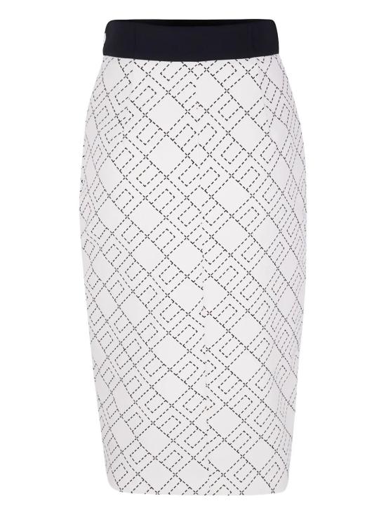 25FW 엘리자베타프랜치 스커트 GOS0156E2 EF1 MILK NERO - ELISABETTA FRANCHI