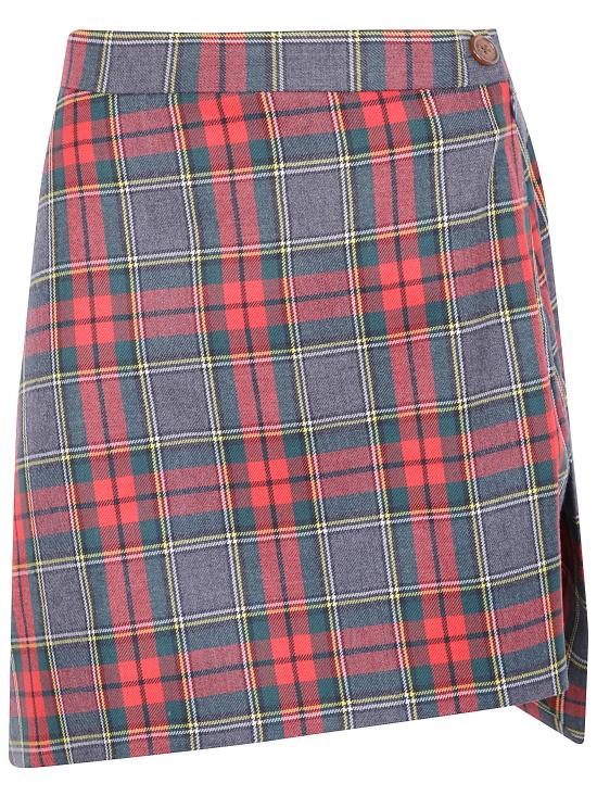 25FW 비비안웨스트우드 숏 스커트 1K01002C W0176 H203 RED GREEN - VIVIENNE WESTWOOD