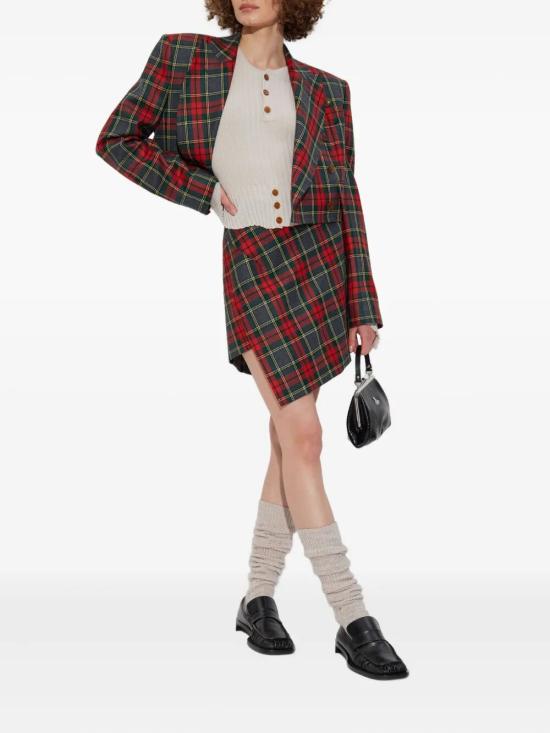 25FW 비비안웨스트우드 숏 스커트 1K01002C W0176 H203 RED GREEN - VIVIENNE WESTWOOD