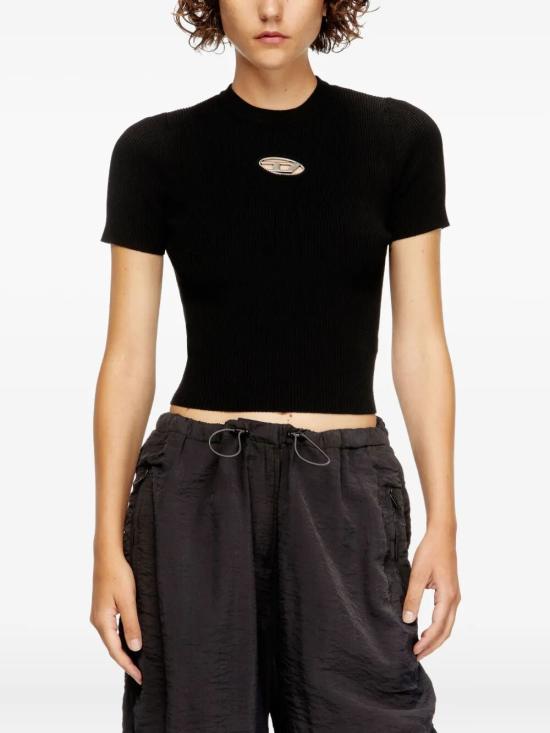 25FW 디젤 M 발라리 숏슬리브 점퍼  A19674 0DLAX 9XX BLACK - DIESEL