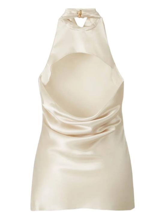 25FW 발망 민소매 티셔츠 FF1AE165SE95 0AS BEIGE - BALMAIN