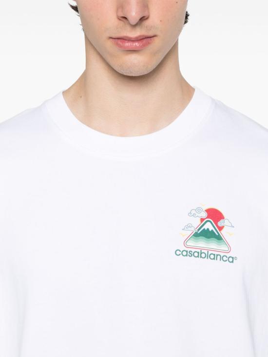 25FW 카사블랑카 반팔 티셔츠 MPF25JTS001 04WHITE White - CASABLANCA