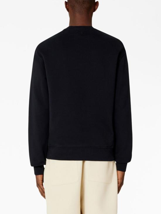 24FW 아미 스몰 하트 로고 스웨트셔츠  BFUSW035730 001 Black - AMI