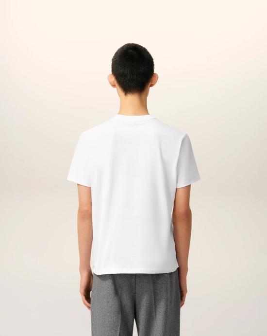 24FW 아미 반팔 티셔츠 HTS346724 100 White - AMI